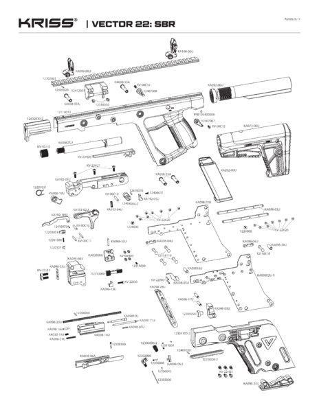 Vector 22 Sbr Parts Diagram – Kriss Usa Inc.